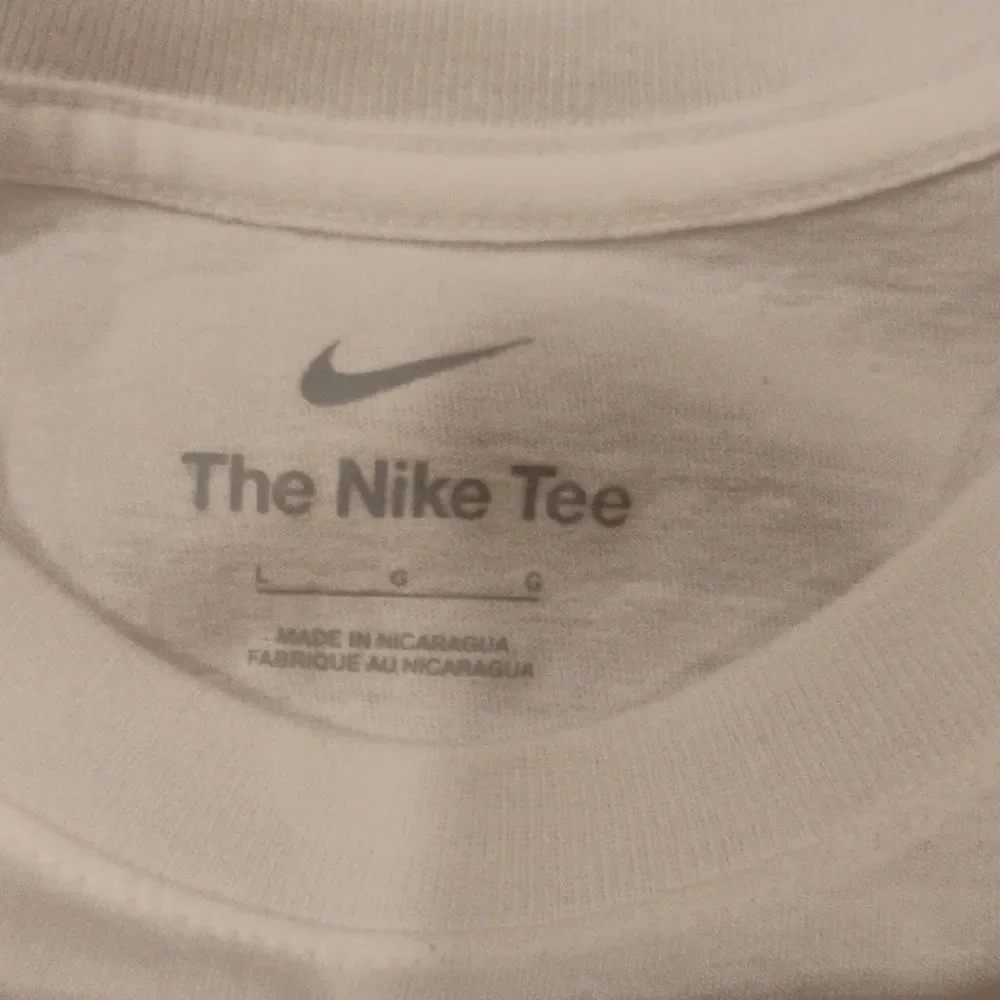 Nike White Tee with Gray Logo